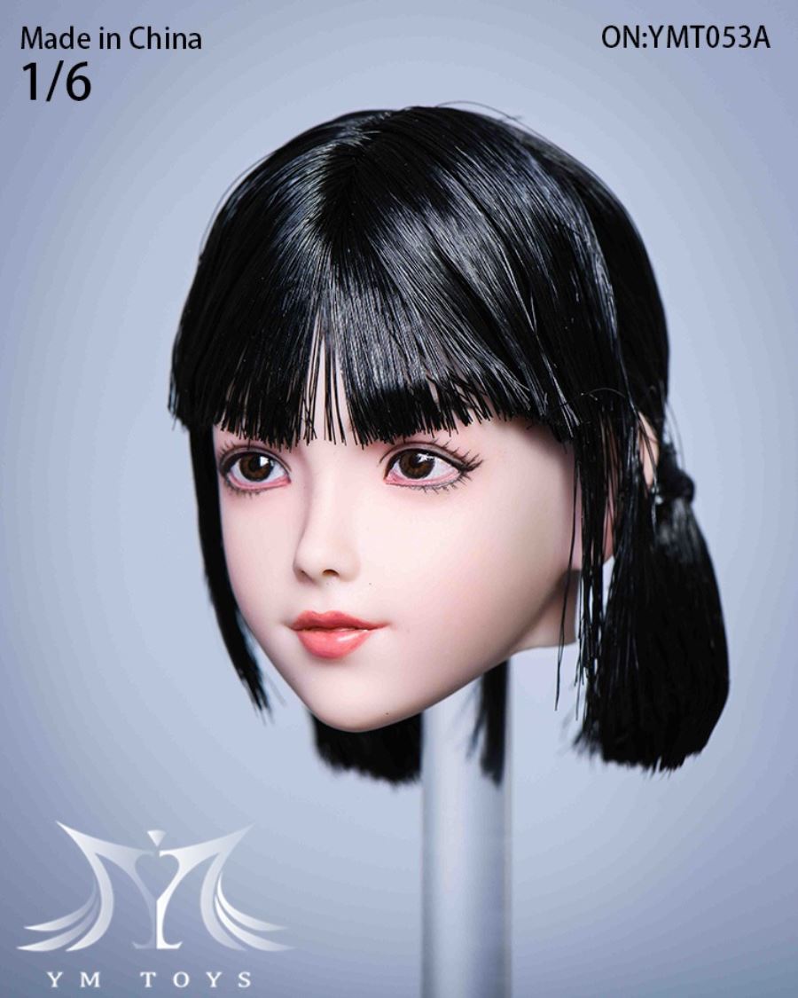 Hair transplant female head carving YMT053 YMT054