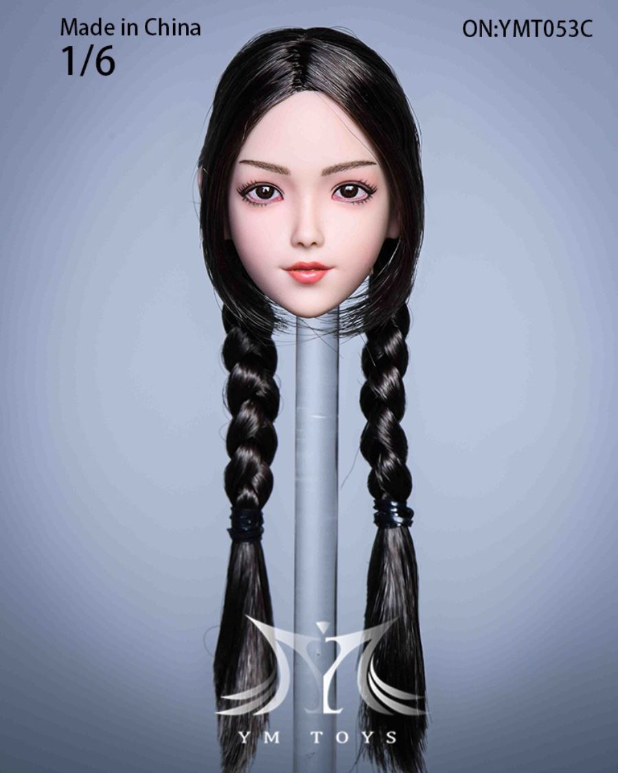 Hair transplant female head carving YMT053 YMT054