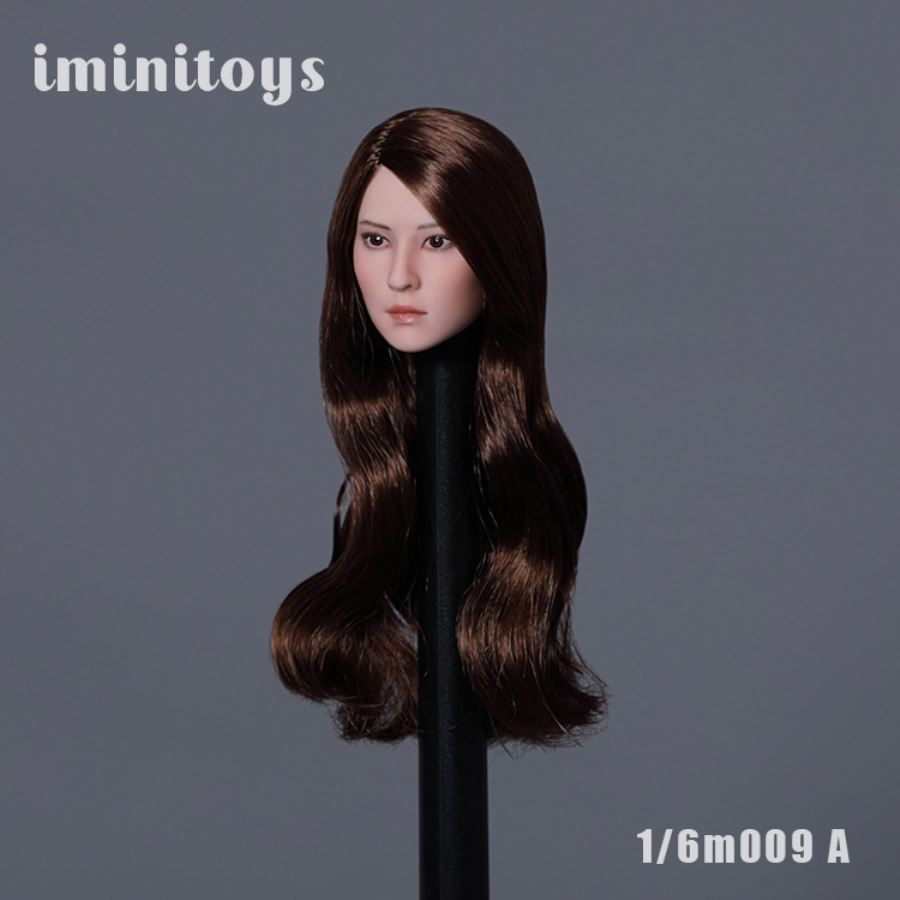 Asian beauty head carving white skin M008/M009 1/12