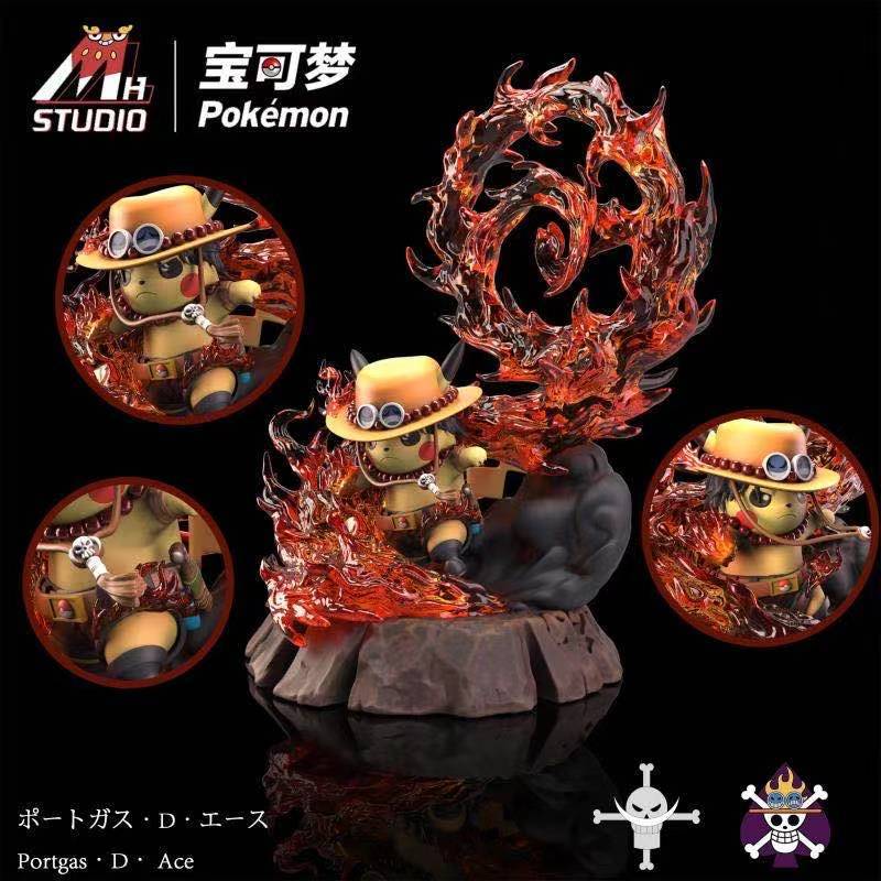 Portgas D Ace Cosplay Pikachu With LED - ONE PIECE Pokemon 1/3