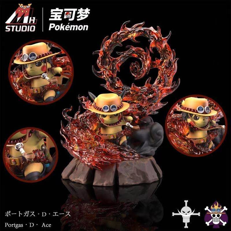 Portgas D Ace Cosplay Pikachu With LED - ONE PIECE Pokemon 1/3