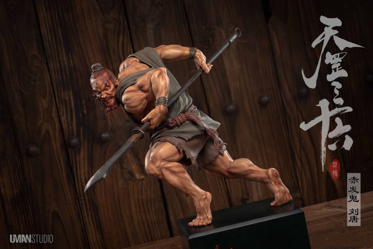 Water Margin Thirty-Six series of red hair ghost Liu Tang statues