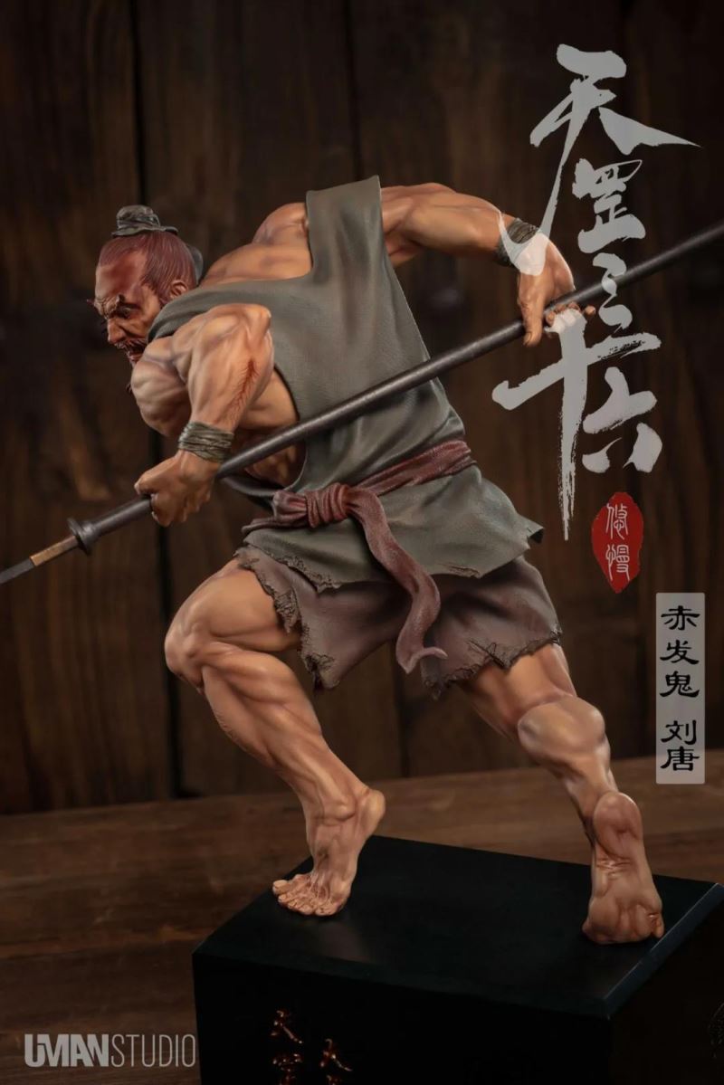 Water Margin Thirty-Six series of red hair ghost Liu Tang statues