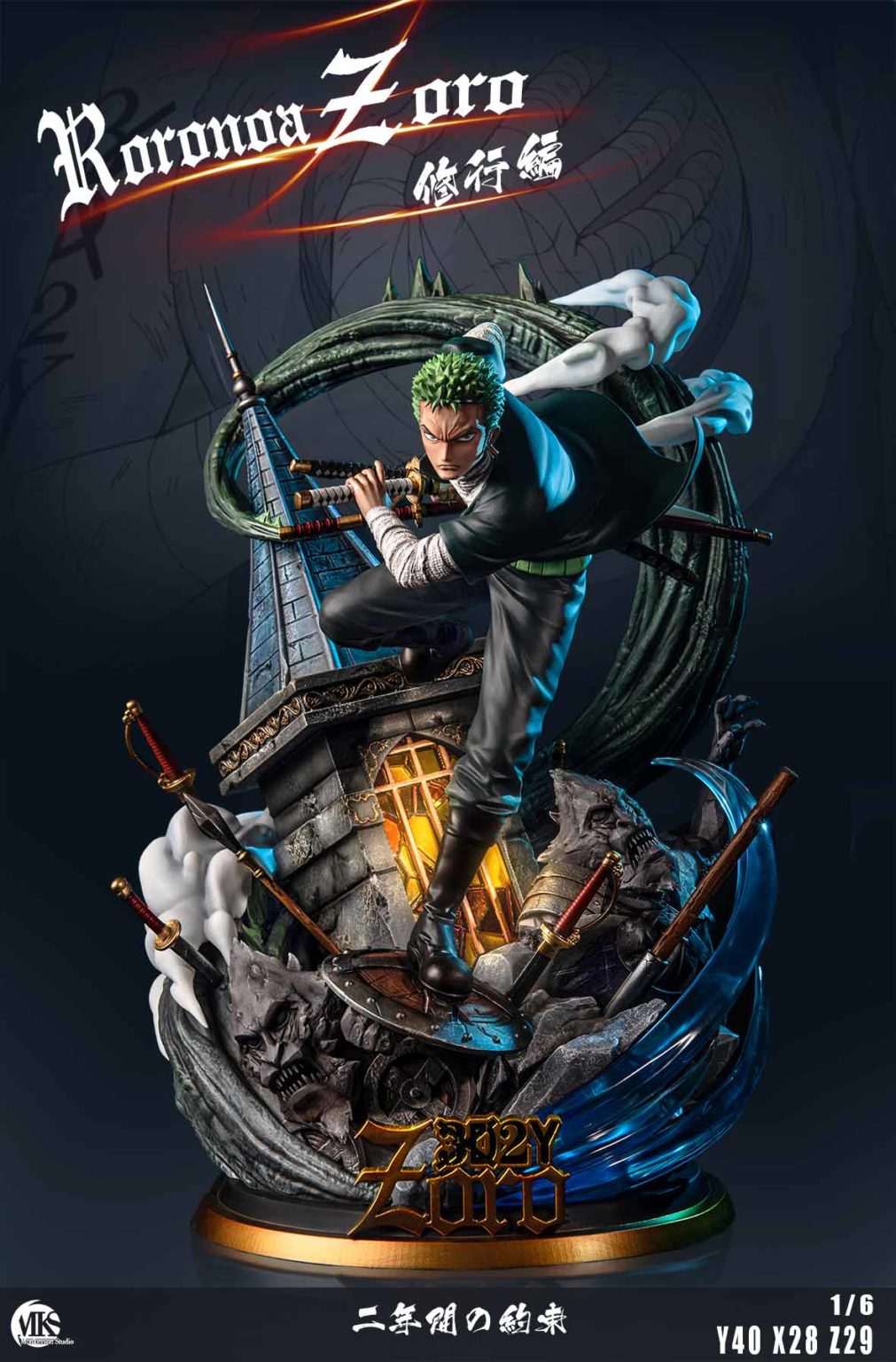One Piece Roronoa Zoro Resin Statue