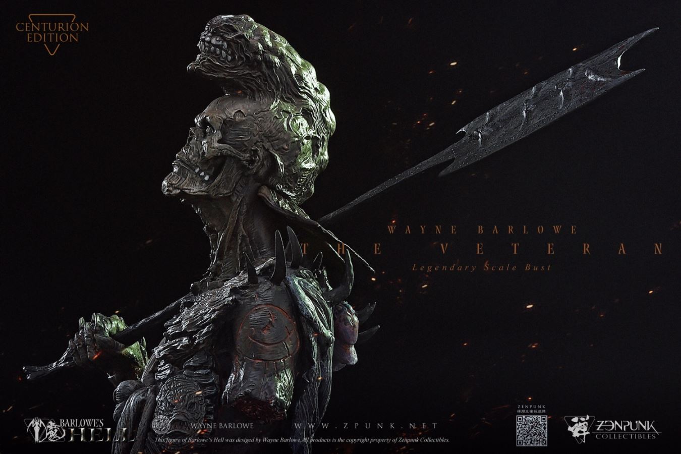 Barlowe's Hell - THE VETERAN Legendary Scale Bust FLAMING CUT EDITION & CENTURION EDITION