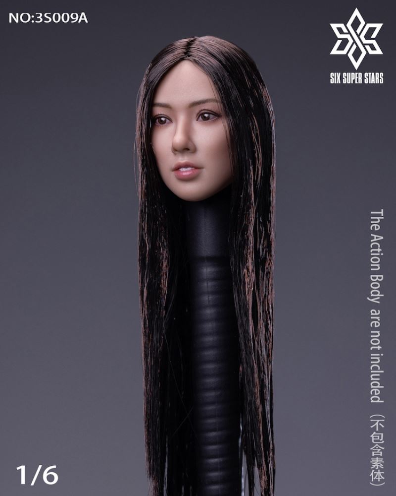 female head carving (3S009A) & head carving costume set (3S009B) 1/6