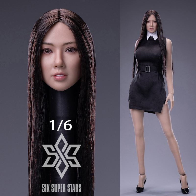 female head carving (3S009A) & head carving costume set (3S009B) 1/6