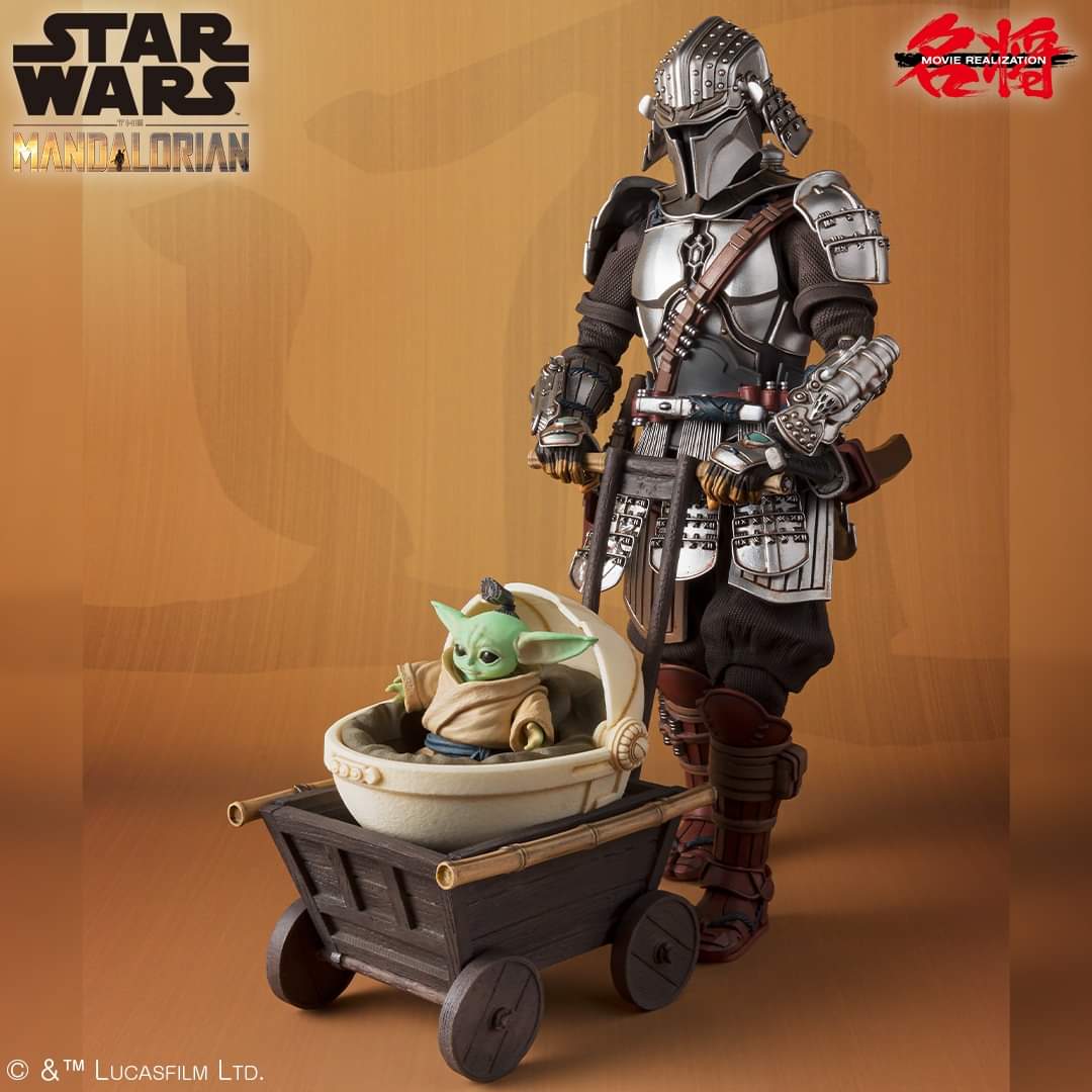 The Mandalorian - Star Wars Meisho Movie Realization Ronin Mandalorian in Beskar Armor with Grogu