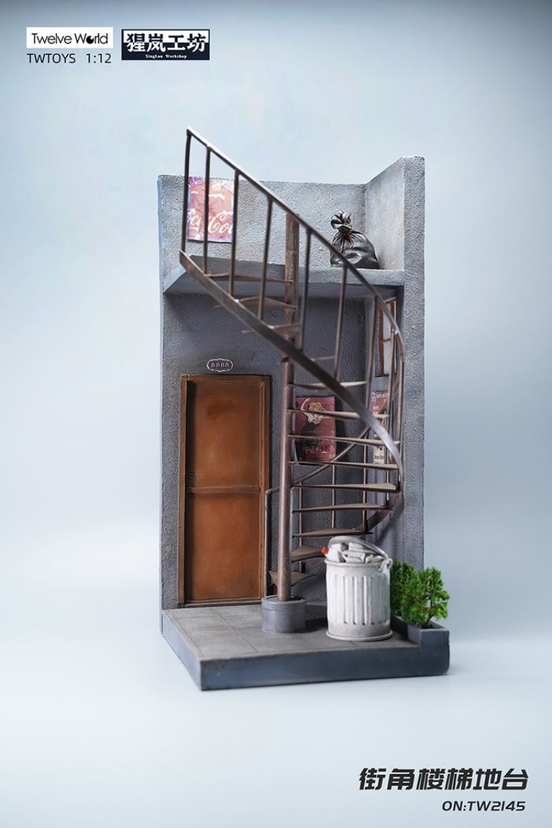 1/12 Corner staircase platform TW2145
