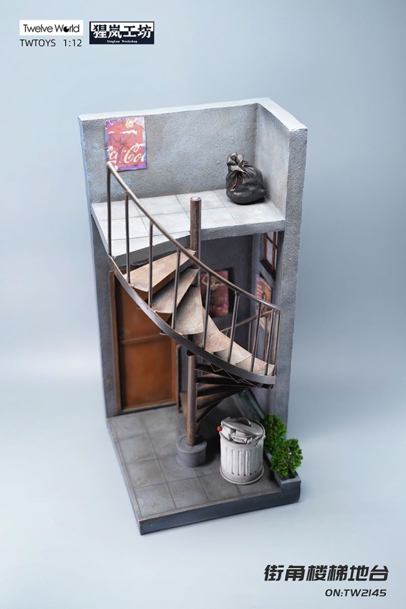 1/12 Corner staircase platform TW2145
