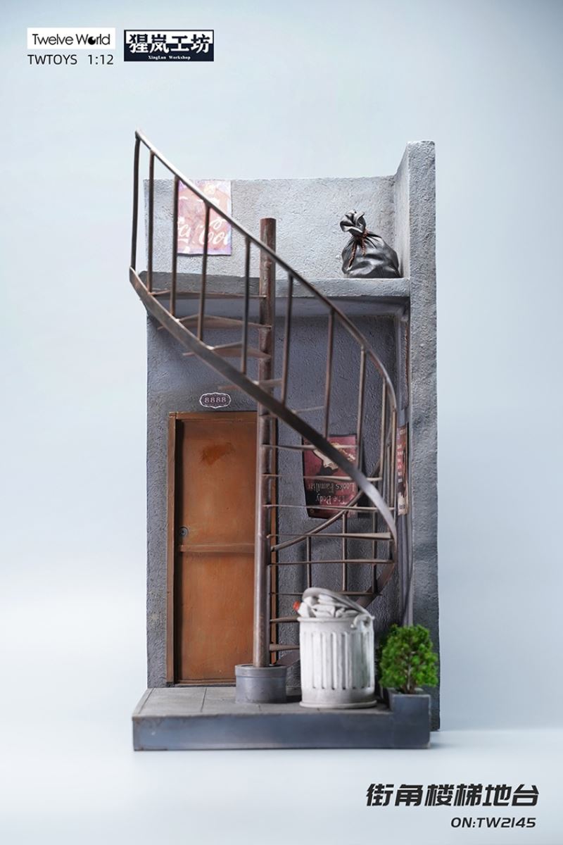 1/12 Corner staircase platform TW2145