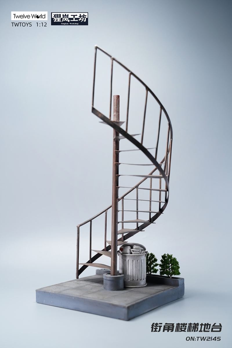 1/12 Corner staircase platform TW2145