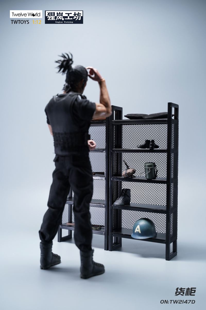 Container metal material handmade model scene 1/6