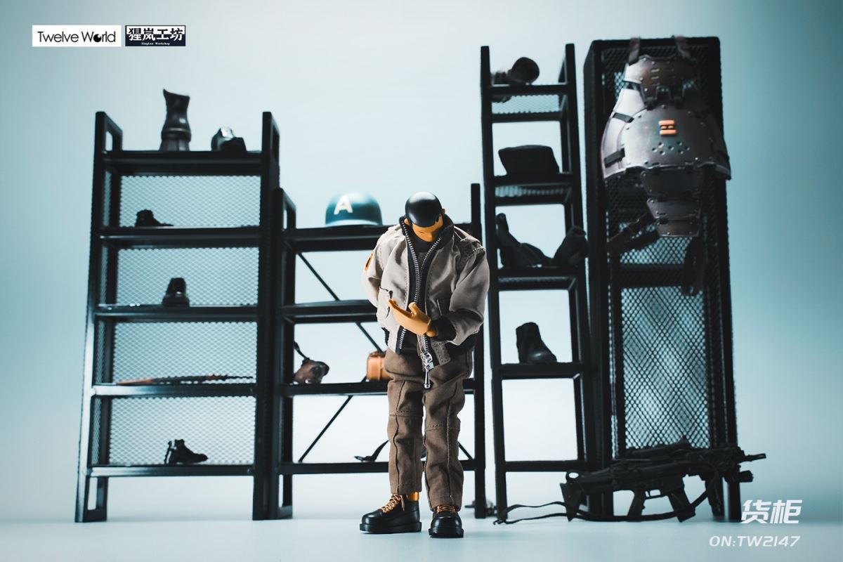 Container metal material handmade model scene 1/6