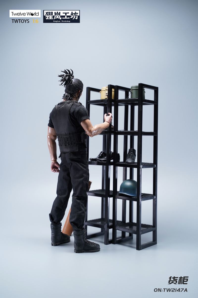 Container metal material handmade model scene 1/6