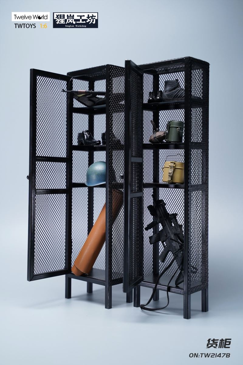 Container metal material handmade model scene 1/6