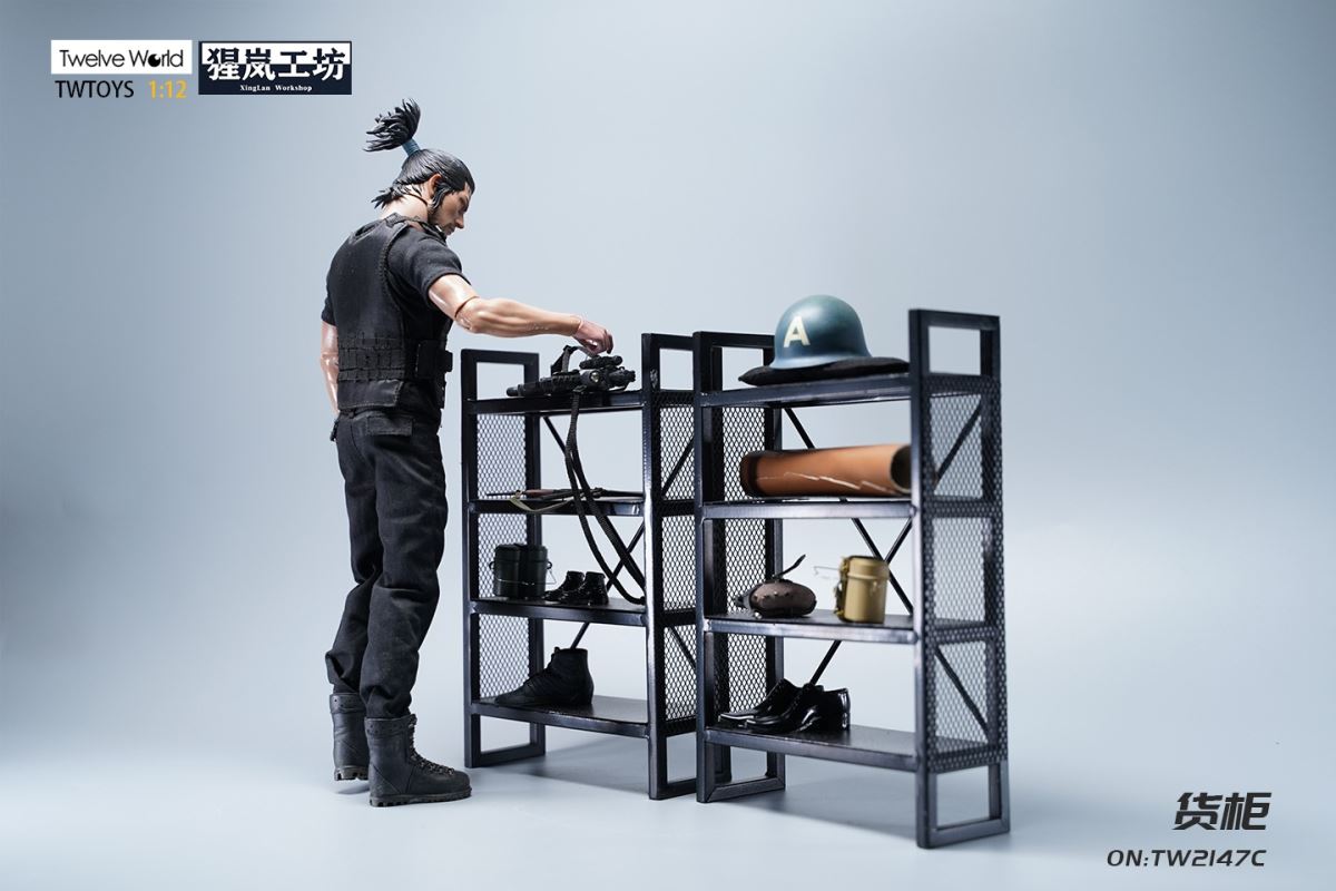 Container metal material handmade model scene 1/6