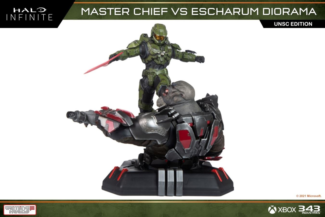Halo: Infinite Master Chief vs. Escharum diorama
