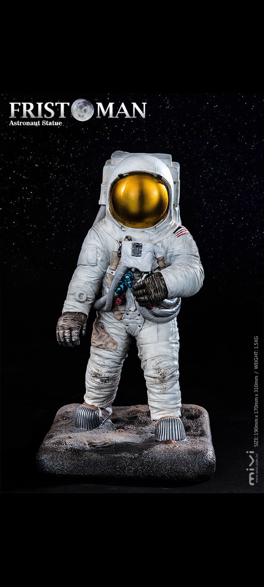 The First Man on the Moon-1/6 Astronaut Classic Statue 1969