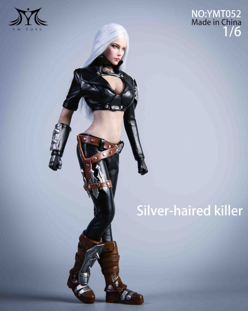 White Haired Assassin Costume Set 1/6 (YMT052)