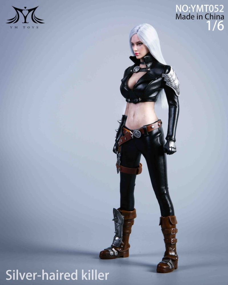 White Haired Assassin Costume Set 1/6 (YMT052)