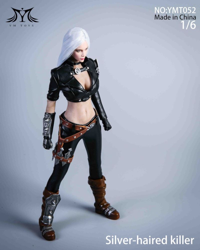 White Haired Assassin Costume Set 1/6 (YMT052)
