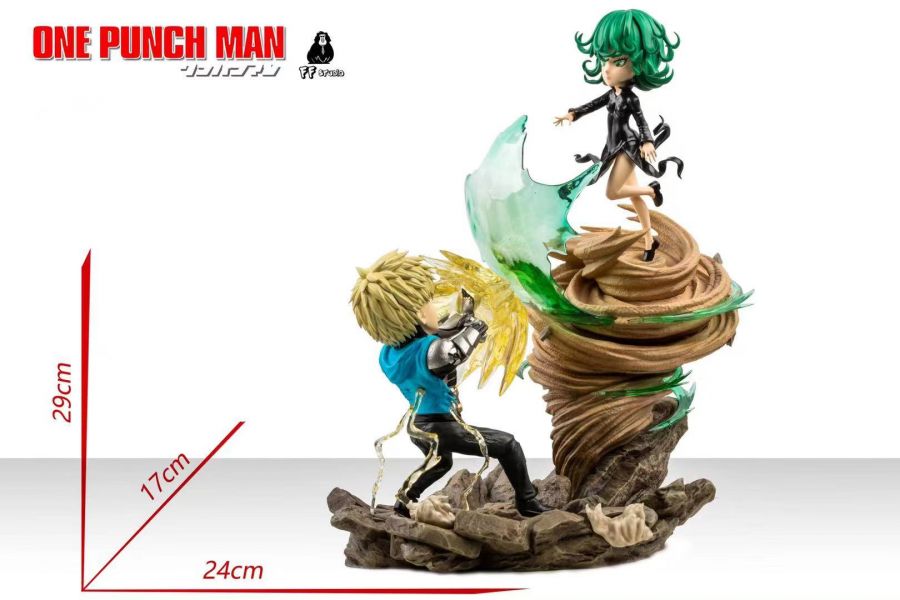 One Punch Man Genos vs Terrible Tornado