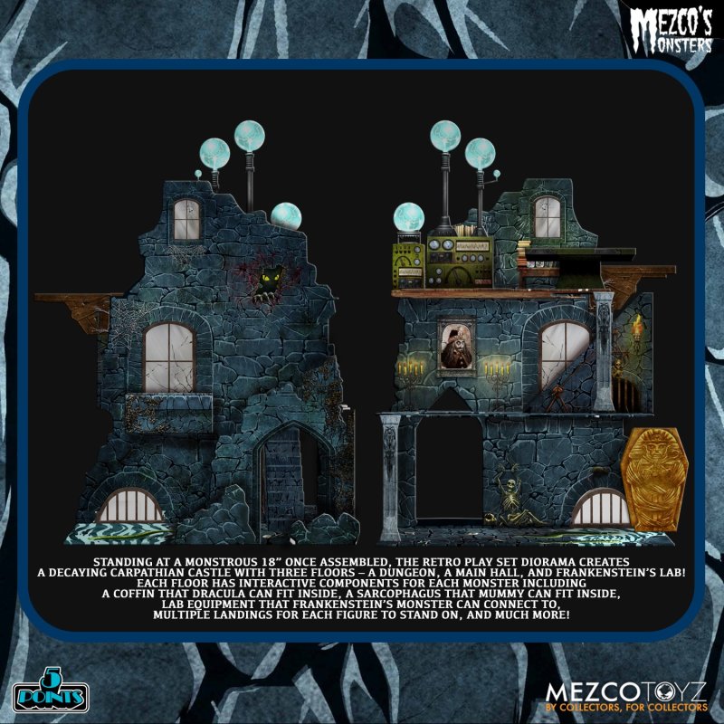 5 POINTS Mezco's Monsters-Tower of Fear Deluxe Boxed Set