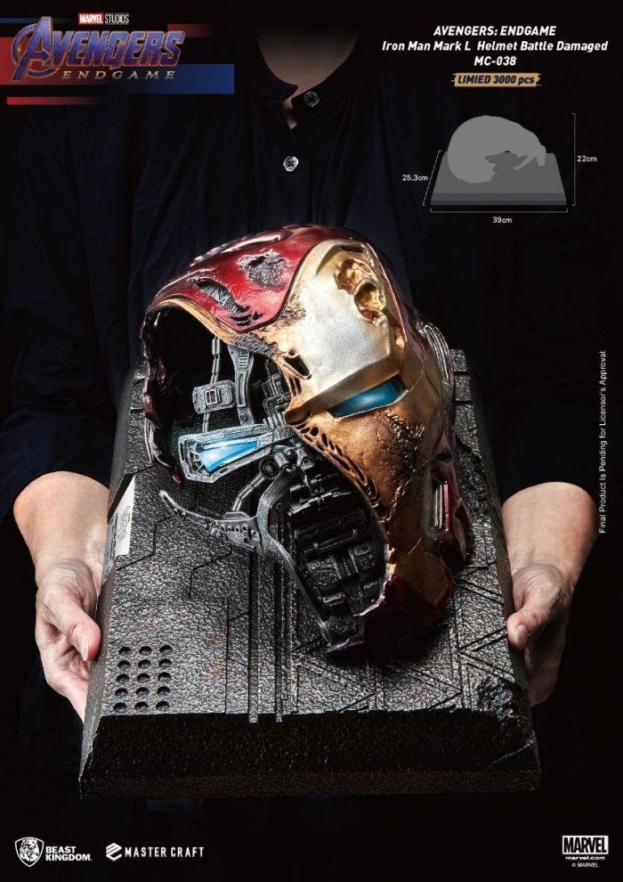 Iron Man Mark50 Helmet Battle Damaged