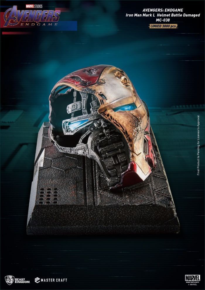 Iron Man Mark50 Helmet Battle Damaged