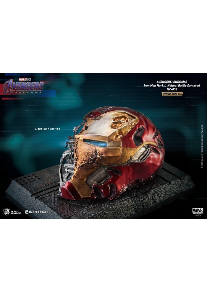 Iron Man Mark50 Helmet Battle Damaged