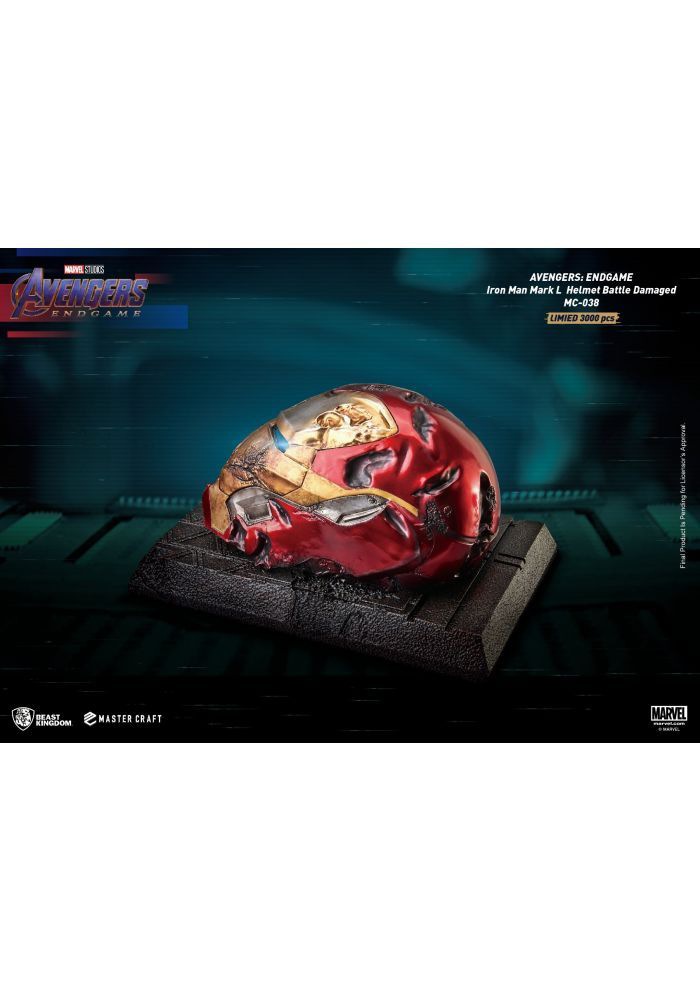 Iron Man Mark50 Helmet Battle Damaged