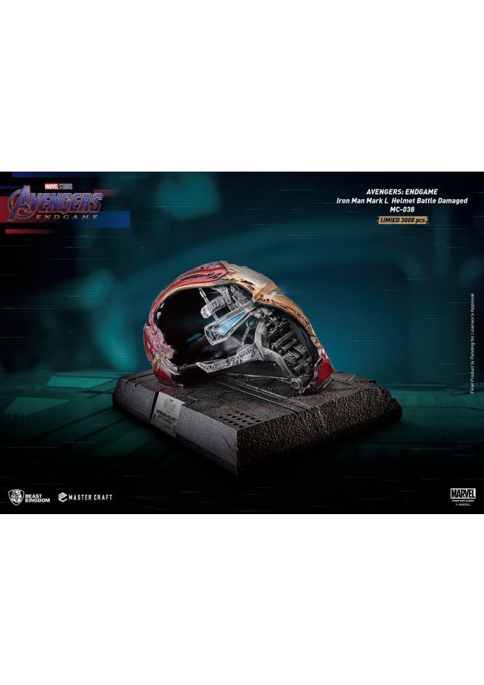 Iron Man Mark50 Helmet Battle Damaged