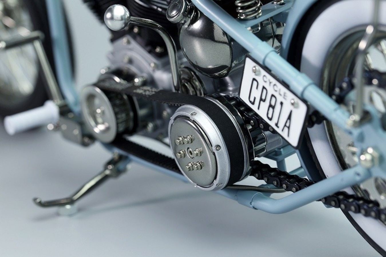 Little blue motorcycle 1/6
