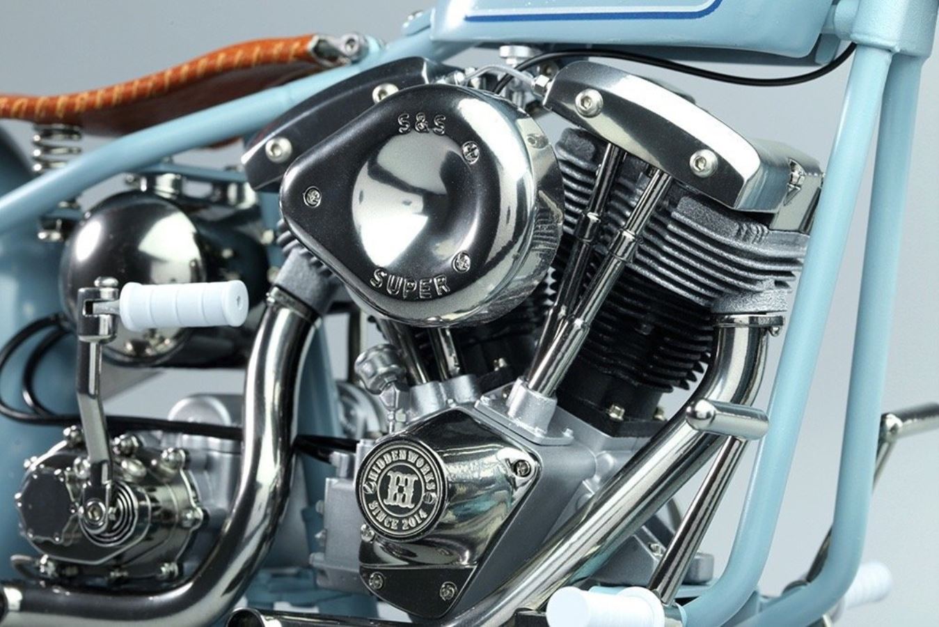 Little blue motorcycle 1/6