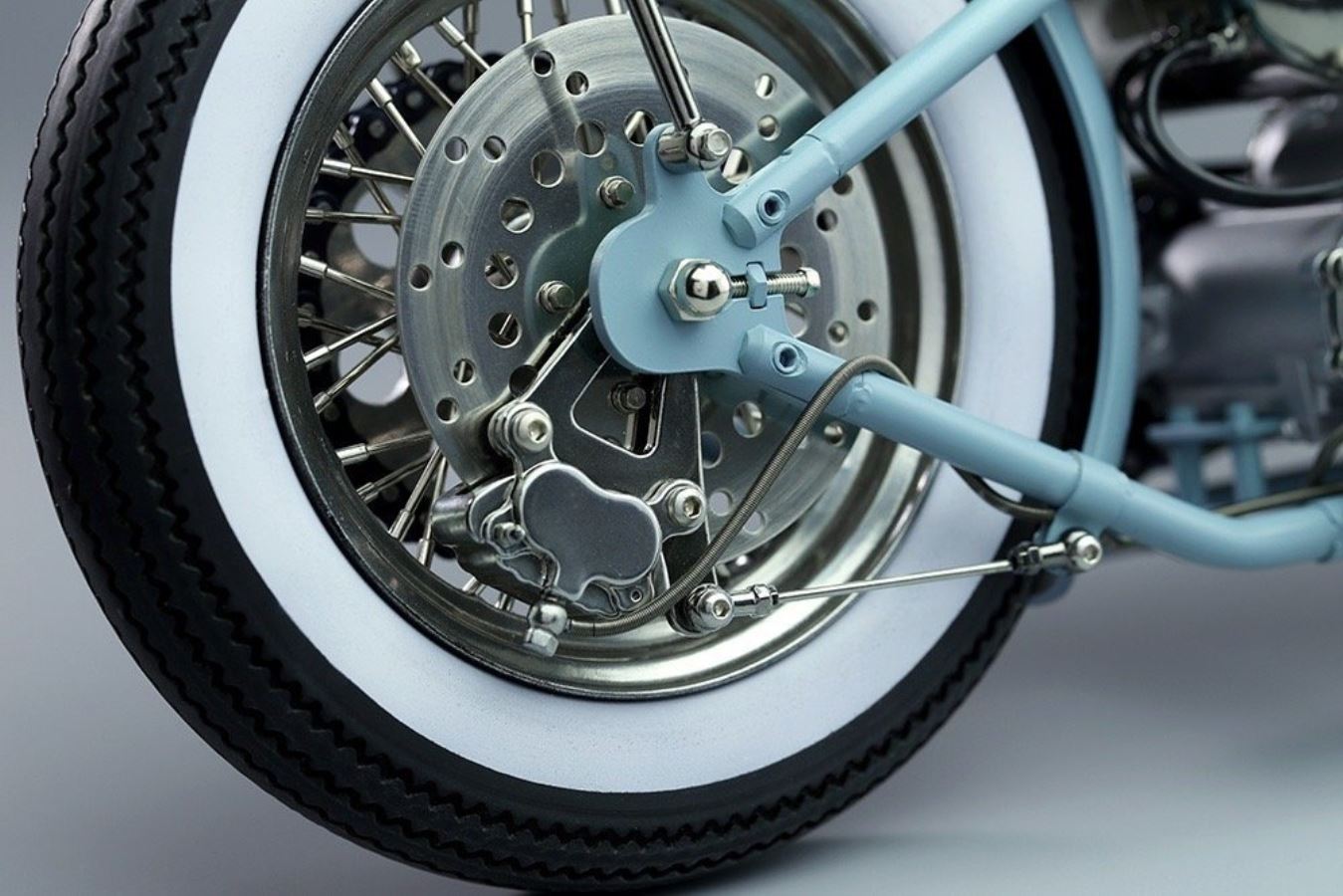 Little blue motorcycle 1/6