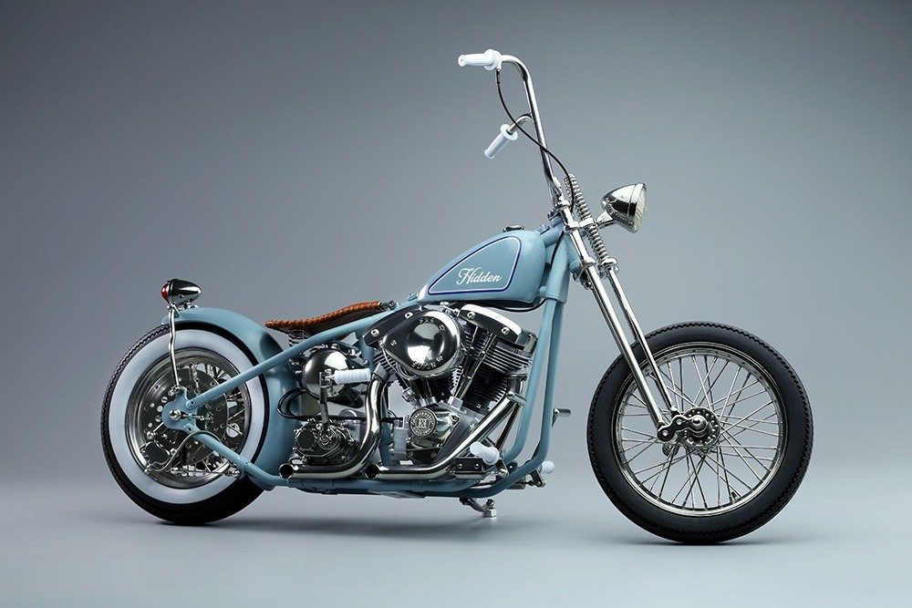 Little blue motorcycle 1/6