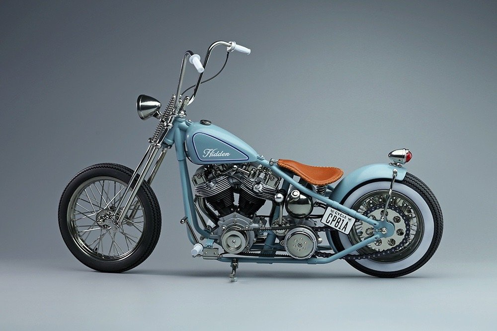 Little blue motorcycle 1/6