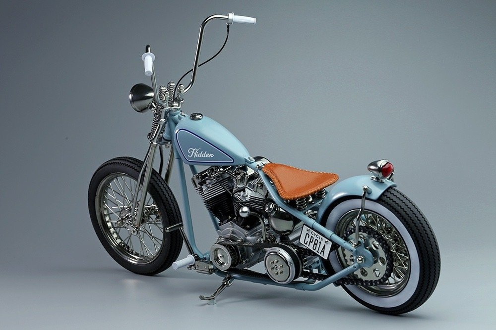 Little blue motorcycle 1/6