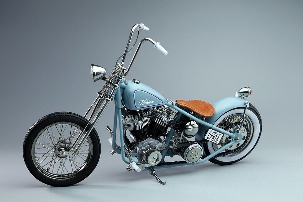 Little blue motorcycle 1/6