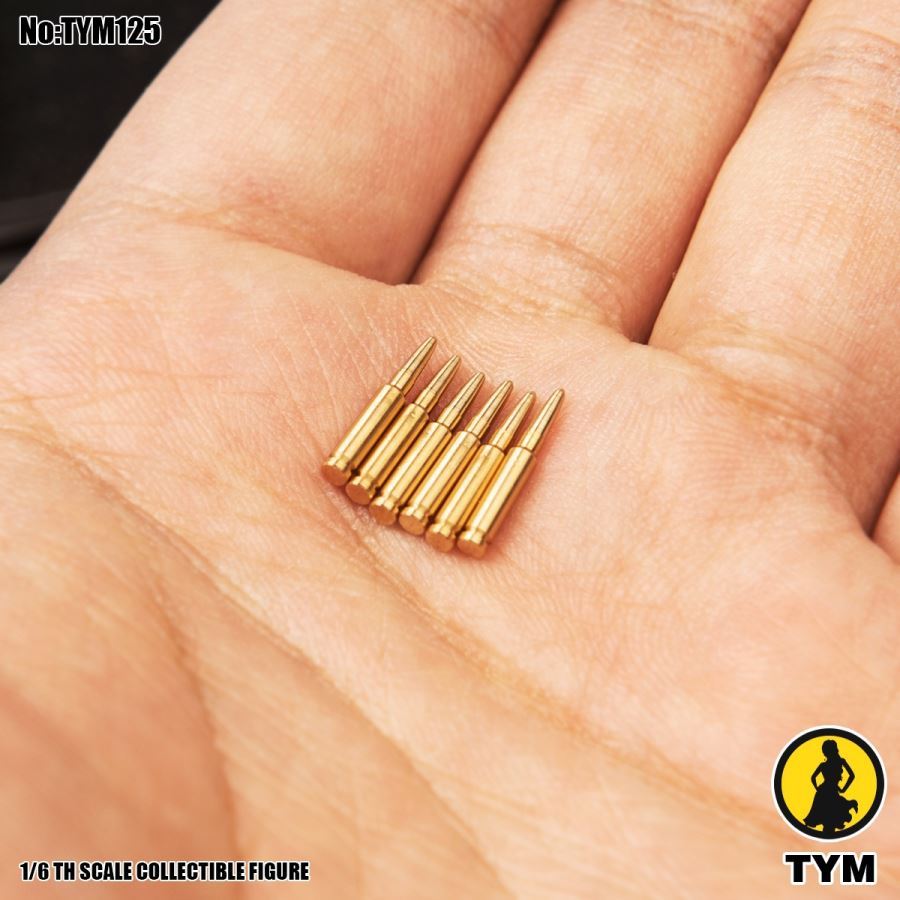 Sniper rifle bullet and pistol bullet pack soldier weapon scene 1/6