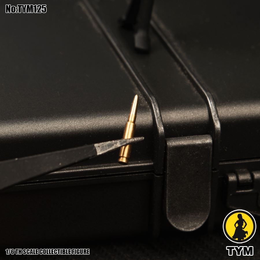 Sniper rifle bullet and pistol bullet pack soldier weapon scene 1/6