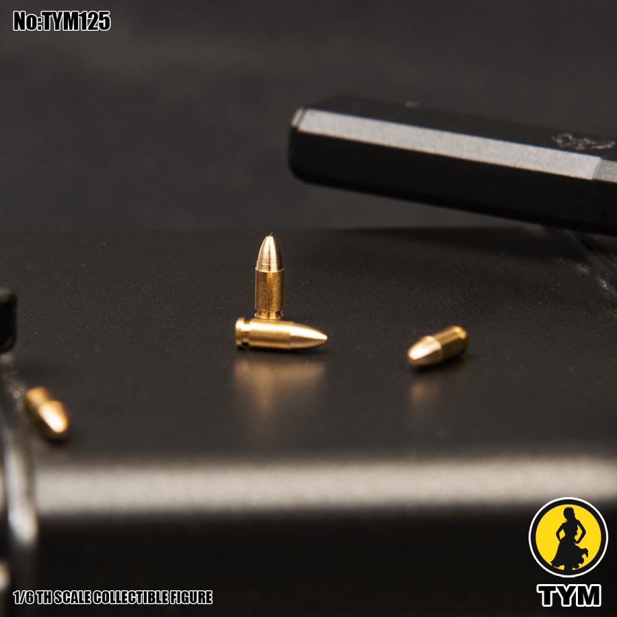 Sniper rifle bullet and pistol bullet pack soldier weapon scene 1/6