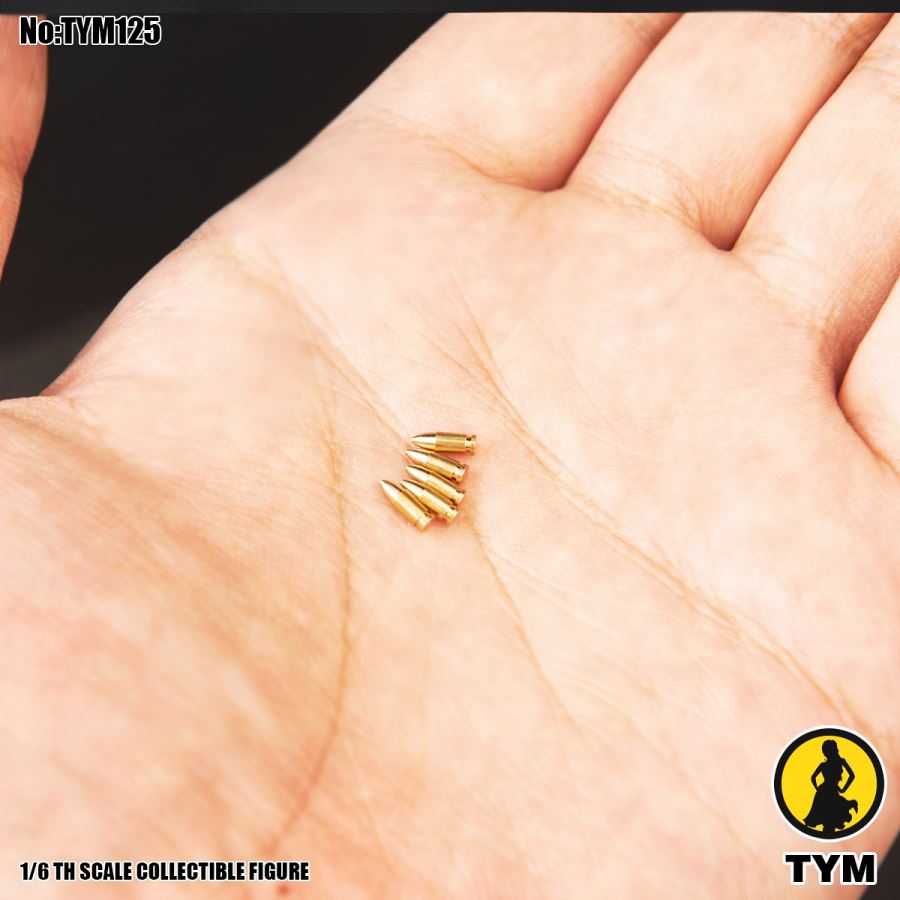Sniper rifle bullet and pistol bullet pack soldier weapon scene 1/6