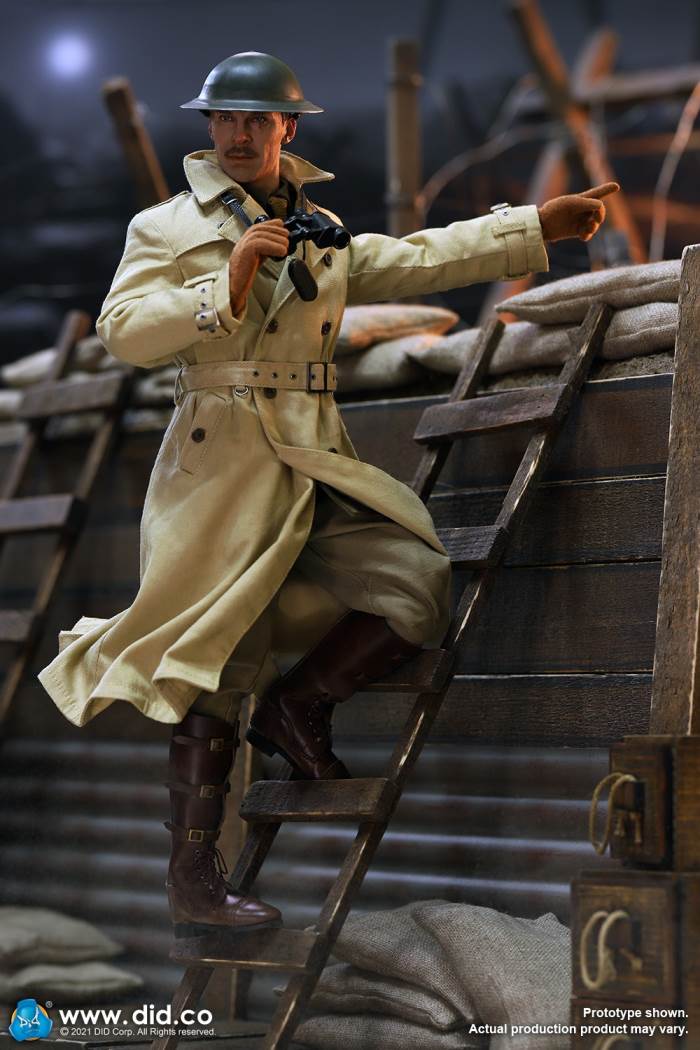 British Colonel in World War I (#B11012) & Combat Table Scene Set (#E60062) 1/6