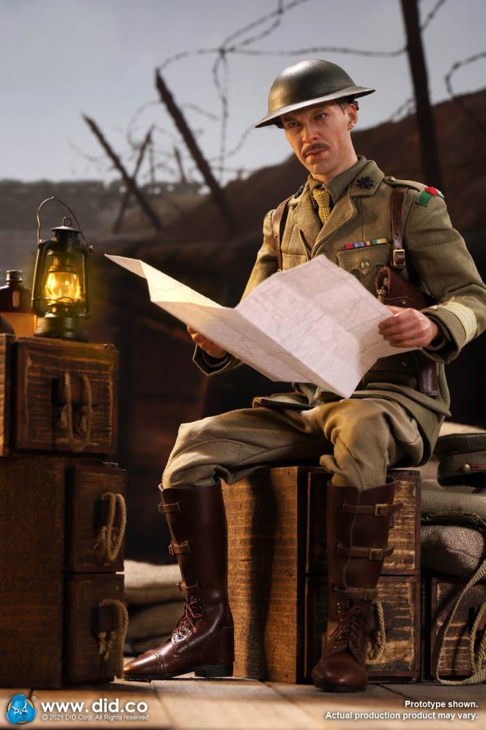 British Colonel in World War I (#B11012) & Combat Table Scene Set (#E60062) 1/6