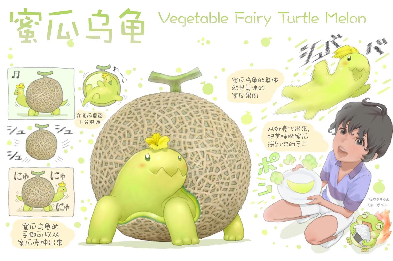 Wild Vegetable Wizard - Melon Turtle