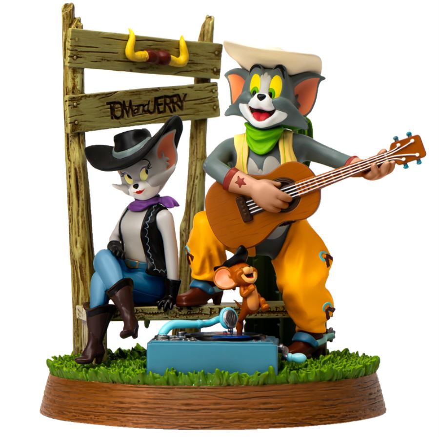 Western cowboy Tom & Jerry Statue