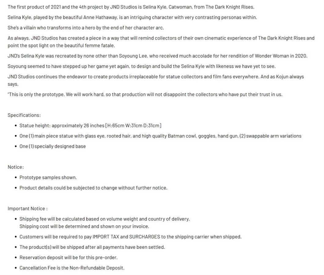 Batman: The Dark Knight Rises - Catwoman Selena Kyle 1/3