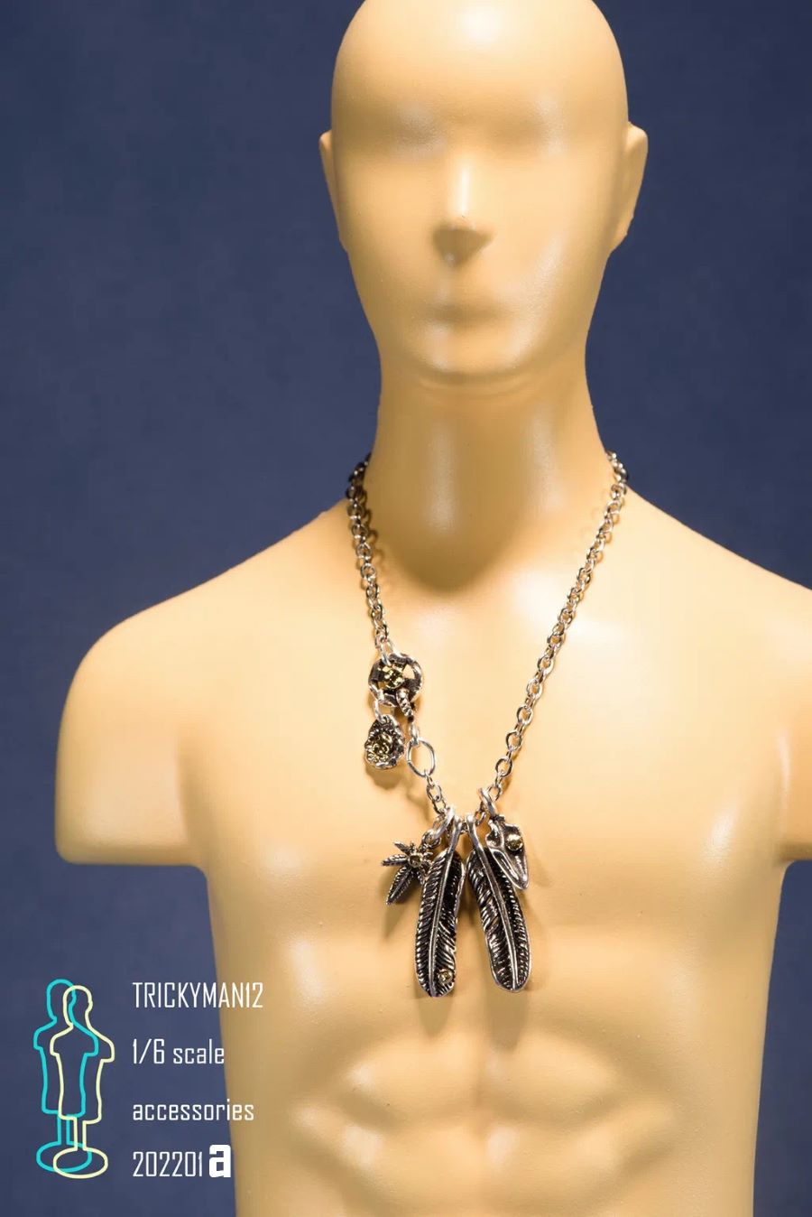 Accessories full metal necklace + mannequin bust set a/b 1/6